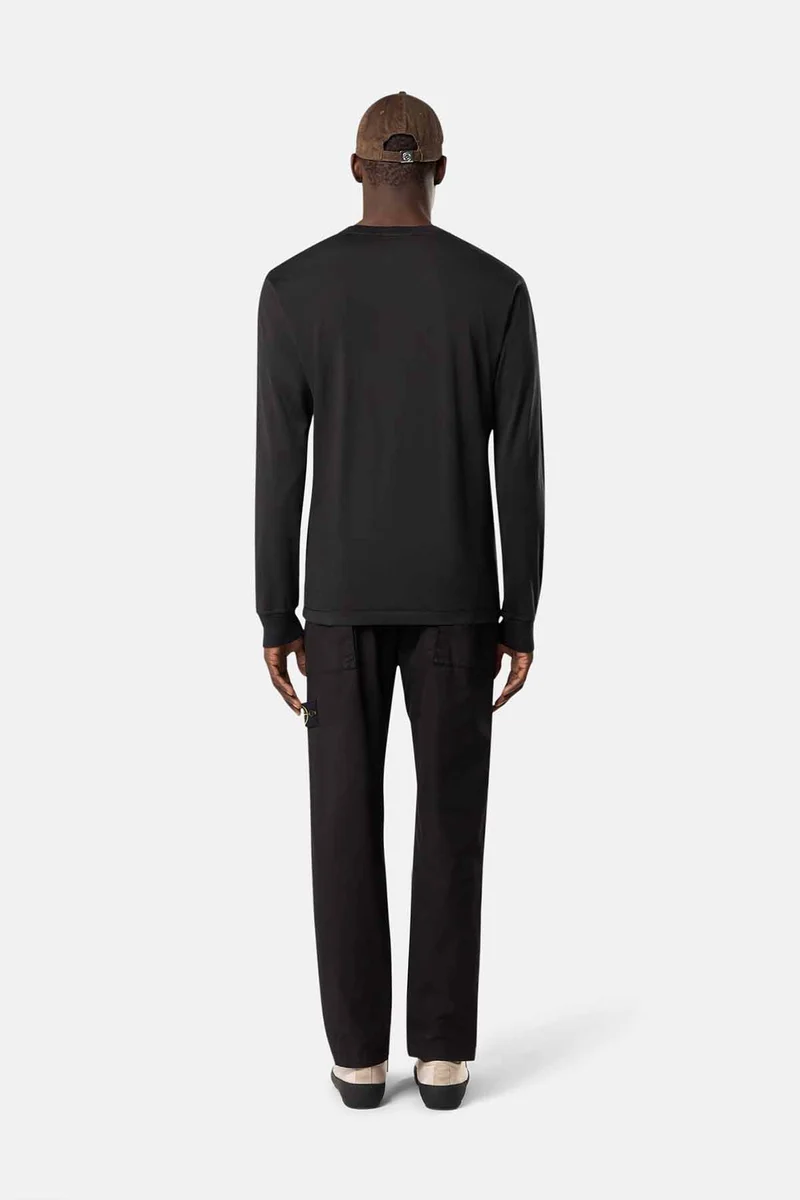 Stone Island Herren Langarmshirt Schwarz