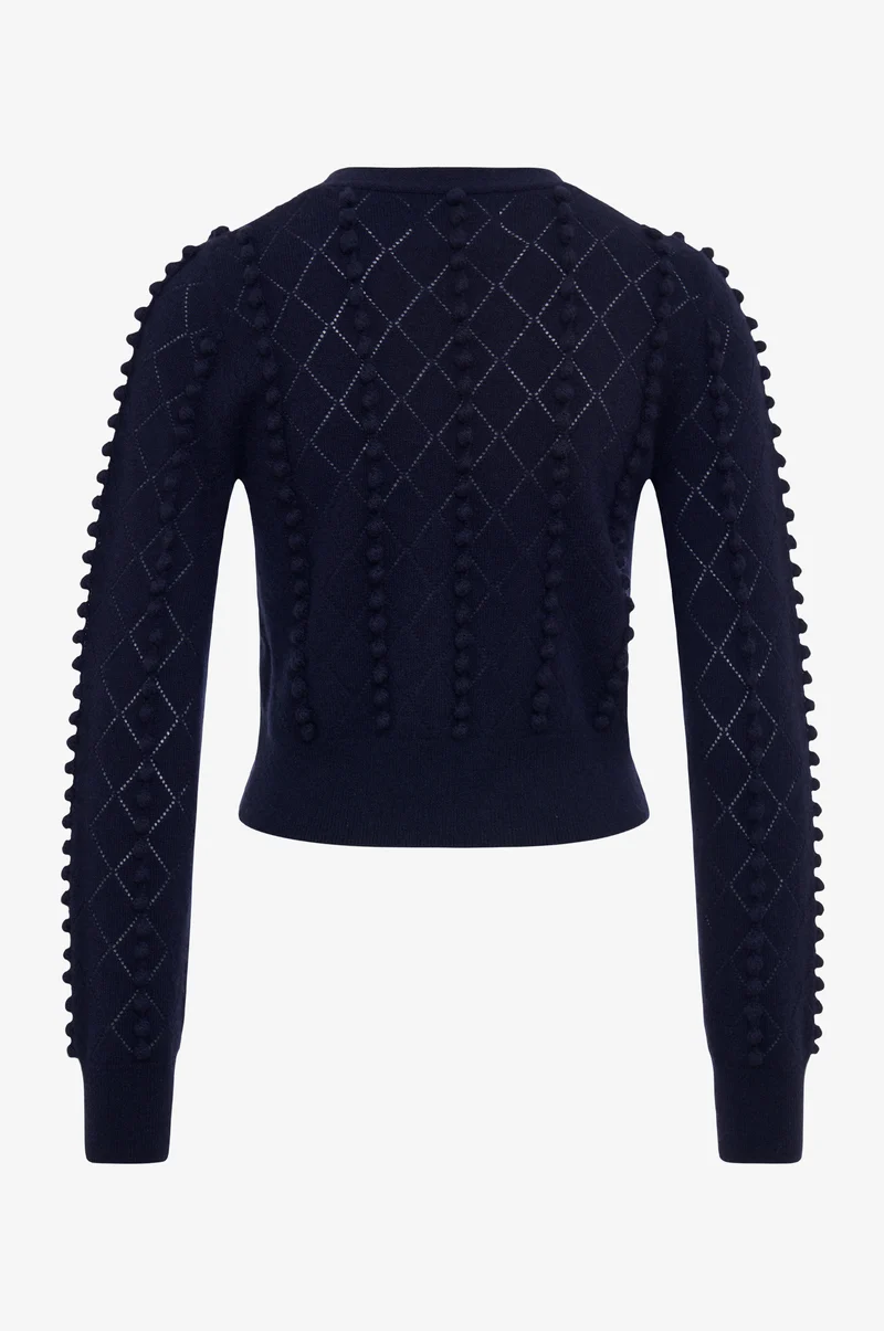 Cashmere Strickjacke Amalia in Nachtblau