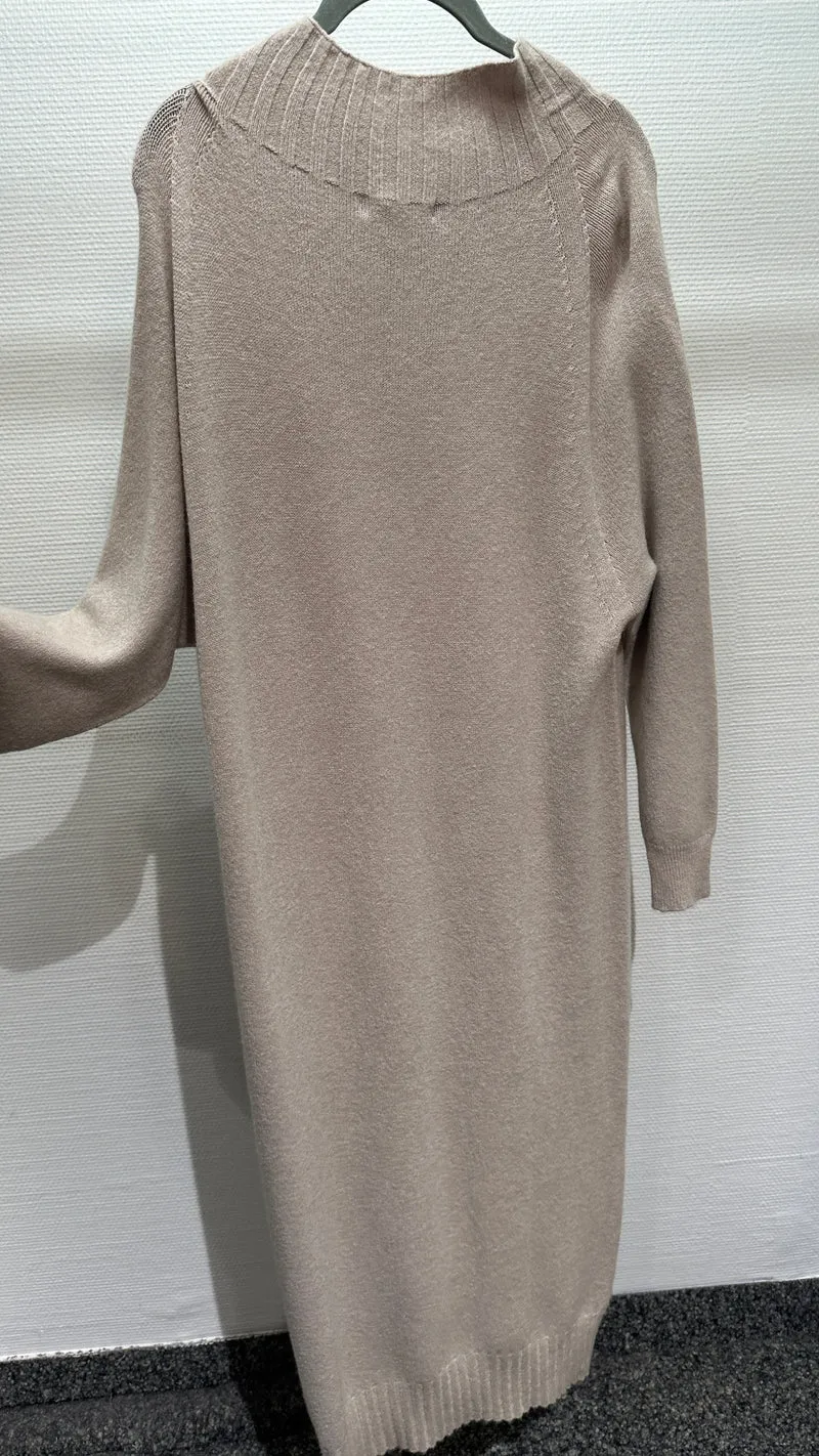 Kleid Strick V Milano creme/beige