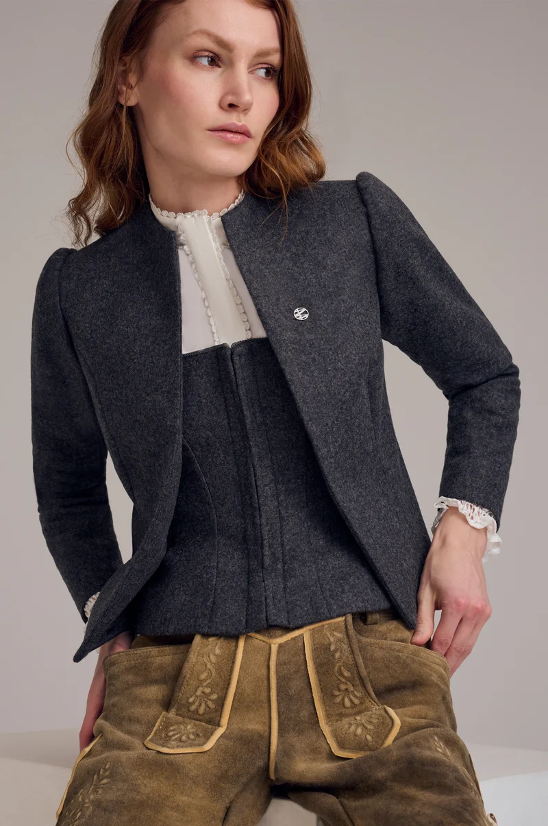 Trachtenjacke Vanessa in Anthrazit
