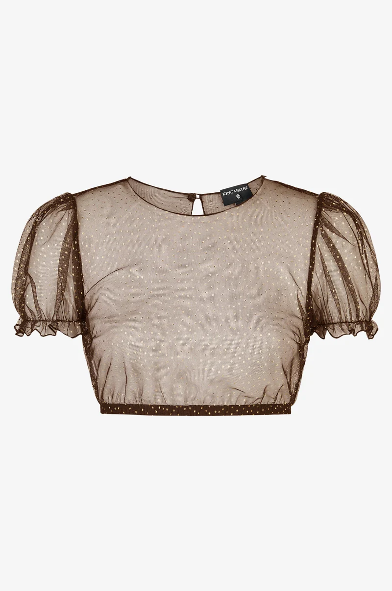 Dirndlbluse Lena in Mocca