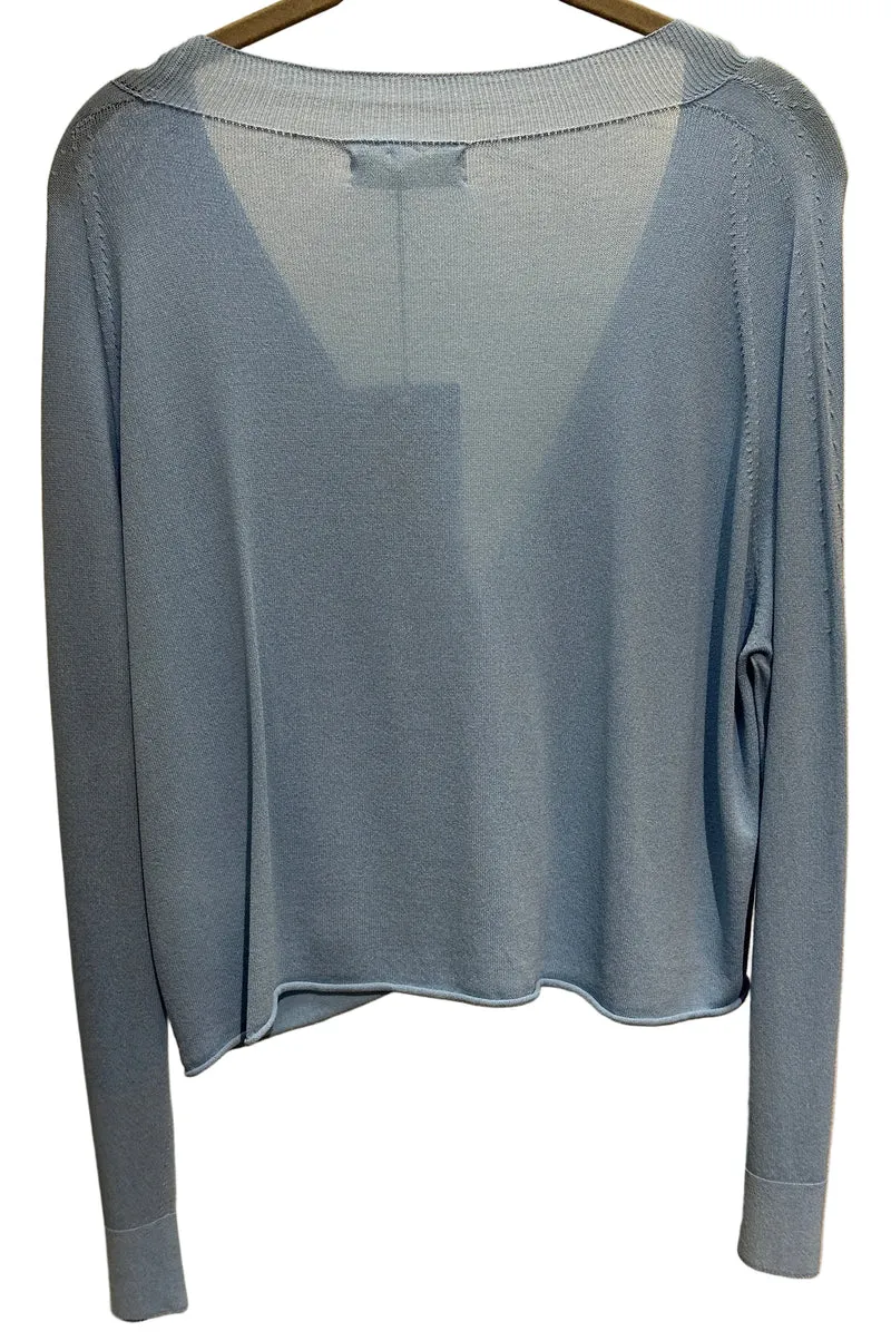 Cardigan V Milano blau