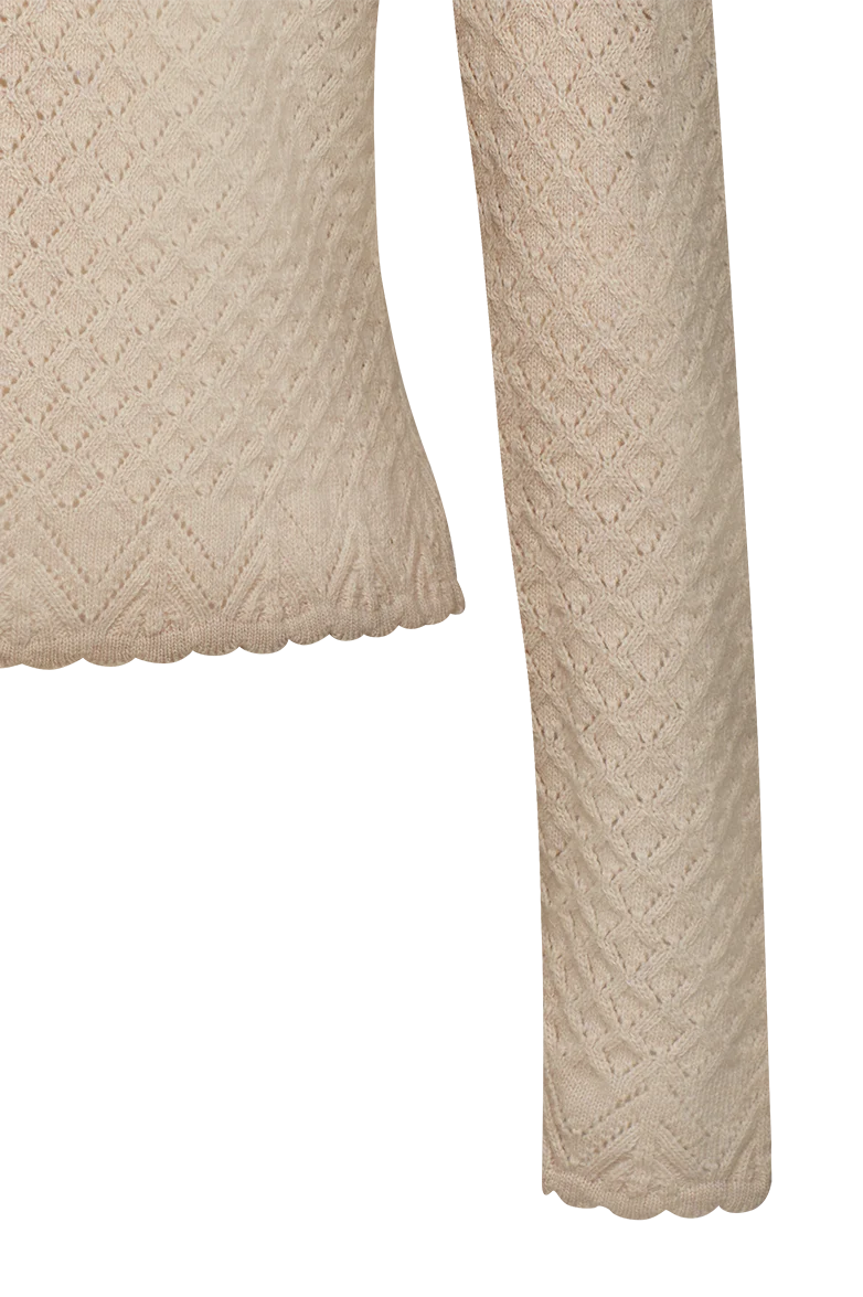 Strickjacke in Ajourmuster