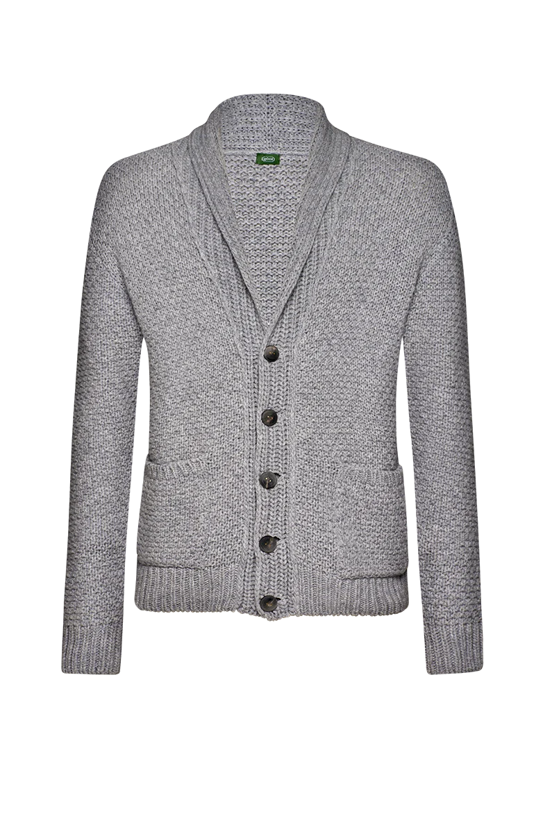 Strickjacke mit Schalkragen