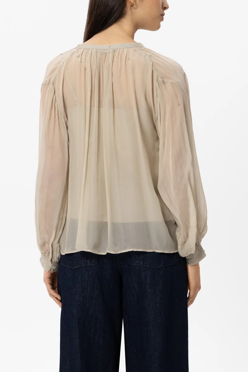 Luisa Cerano Damen Bluse mit Kristallsteinen Ginger