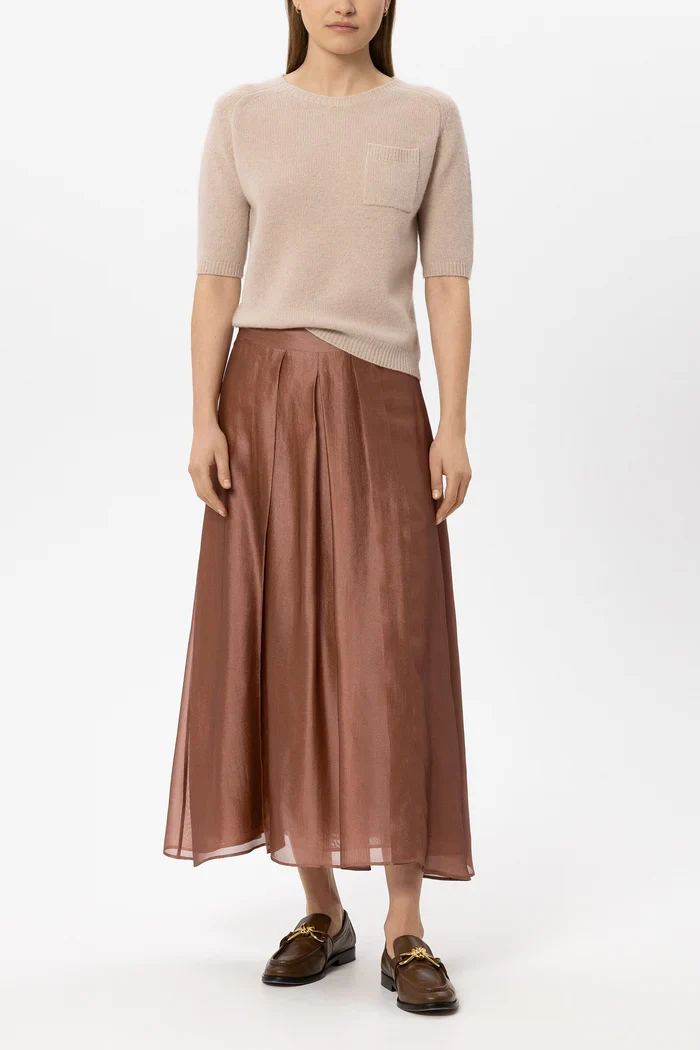 Luisa Cerano Damen Pullover aus Kaschmir-Mix Cappuccino