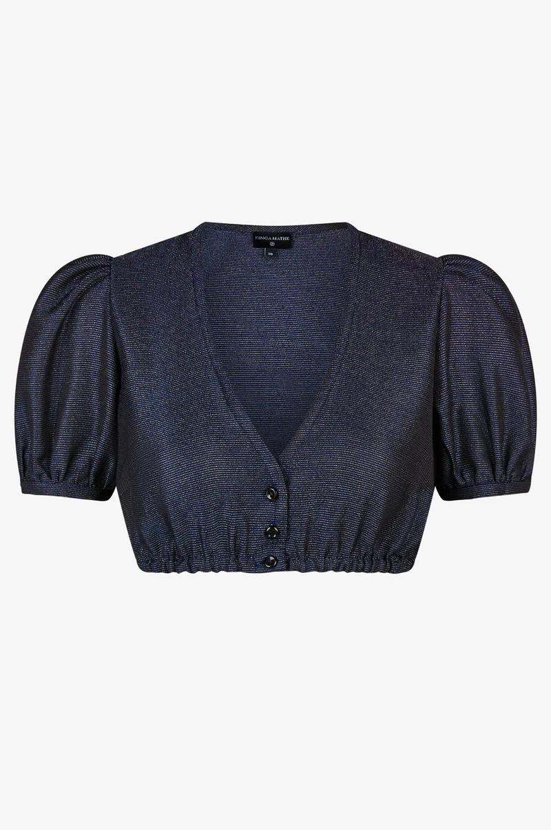 Dirndlbluse Anna in Nachtblau