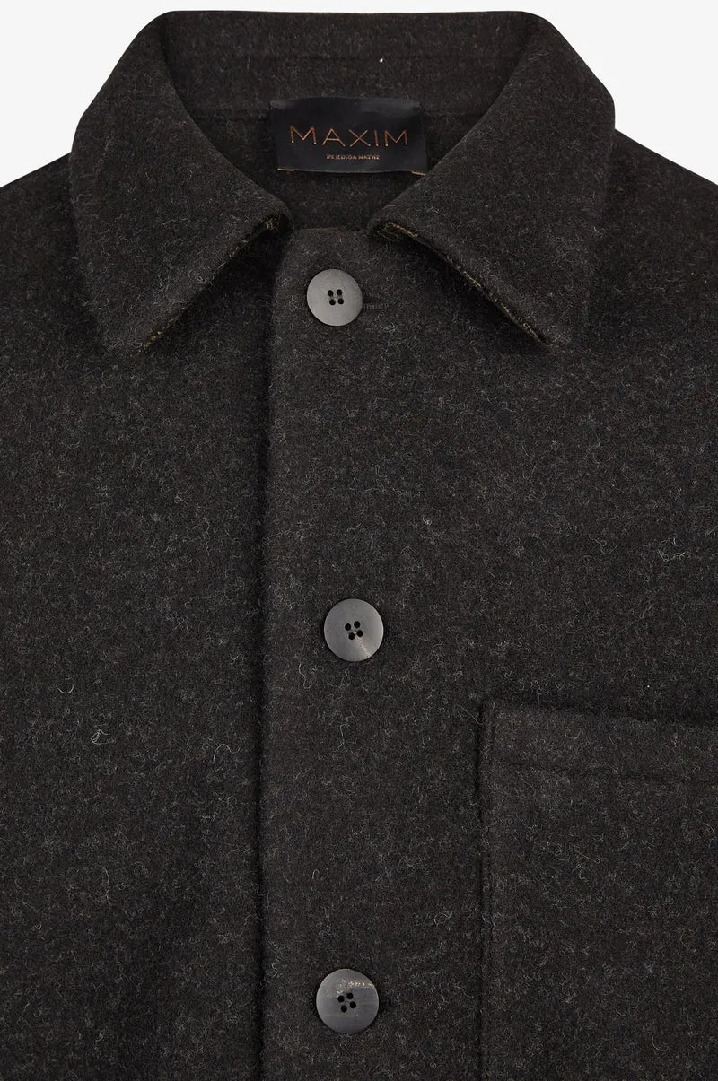 Overjaket Elias in Schwarz mit Taschen
