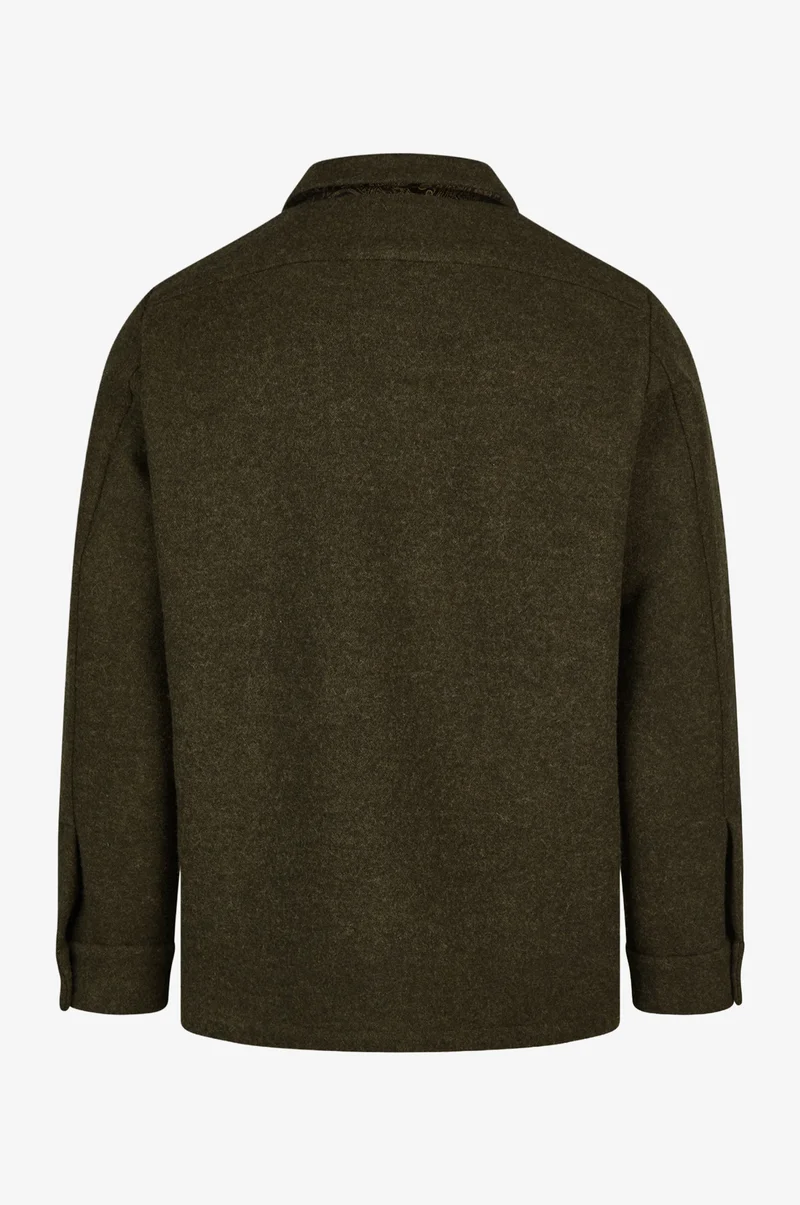 Overjaket Elias in Olive mit Taschen