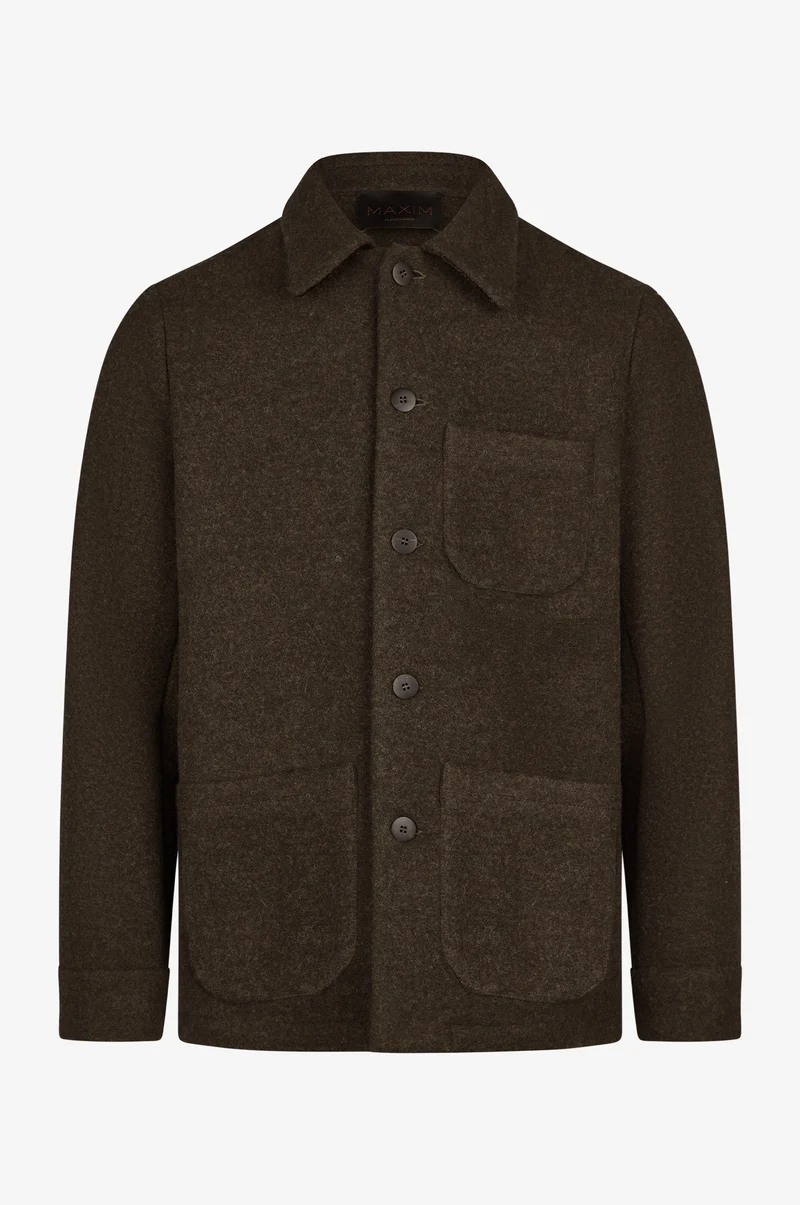 Overjaket Elias in Mocca mit Taschen