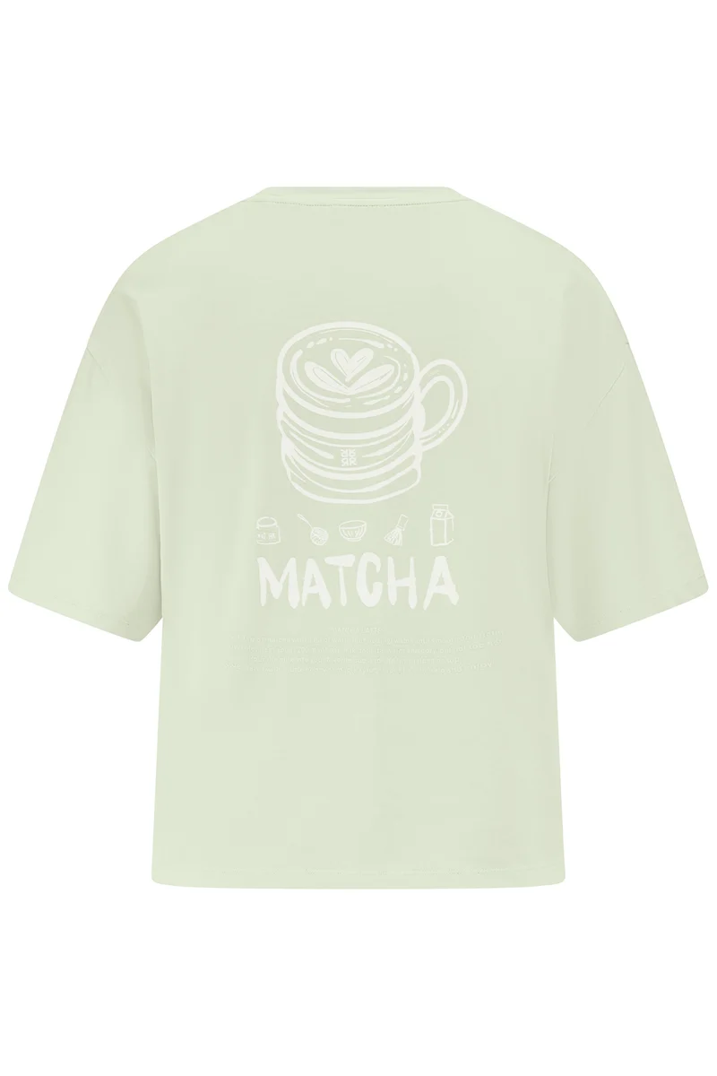 Riani Damen T-Shirt mit Rückenprint Matcha Patterned
