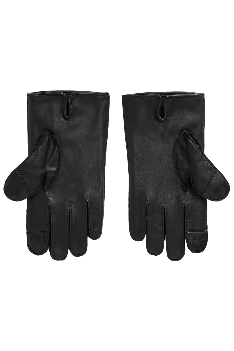 Polo Ralph Lauren Herren Touchscreen-Lederhandschuhe Schwarz