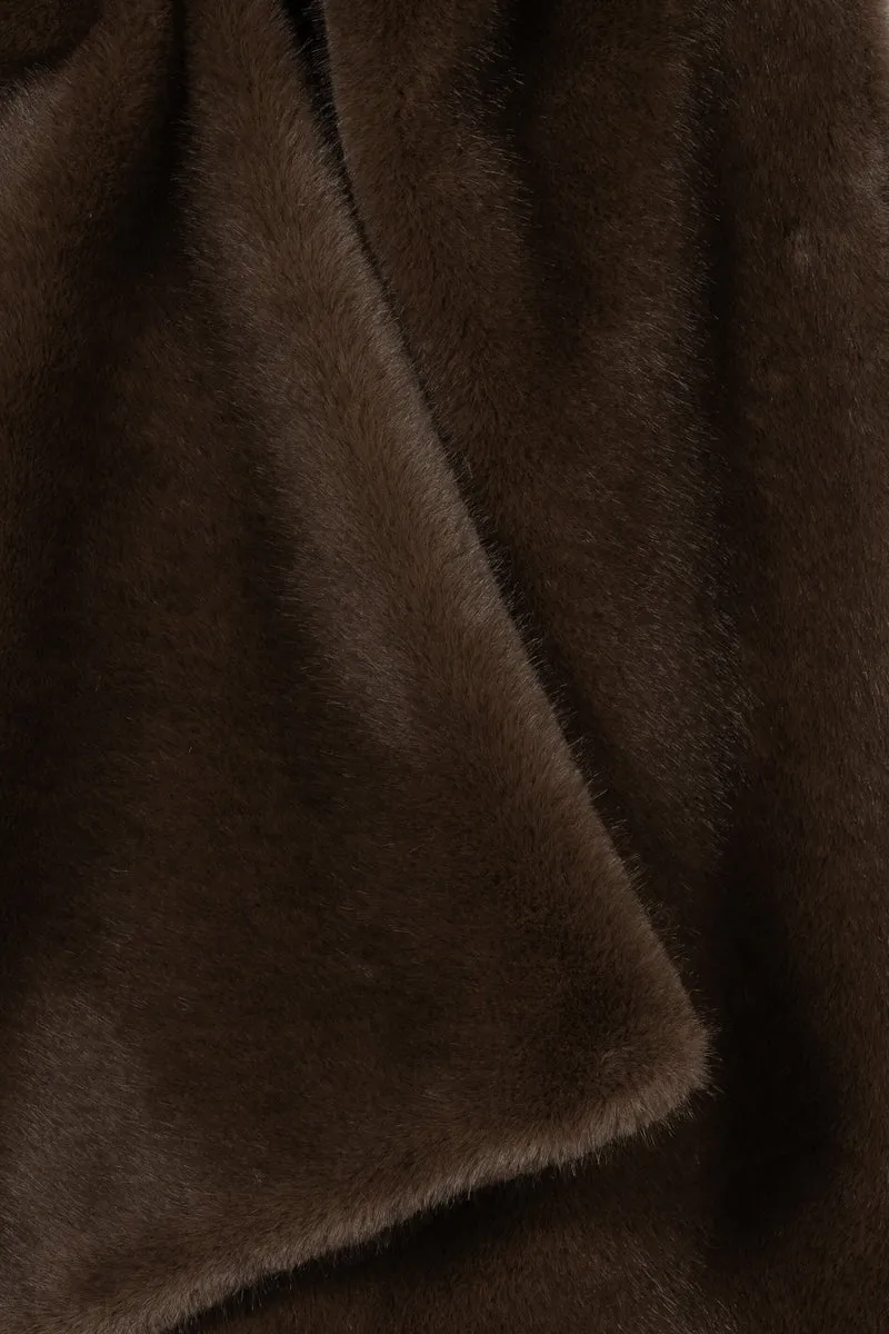 Luisa Cerano Damen Schal in Nerz-Optik Caramel