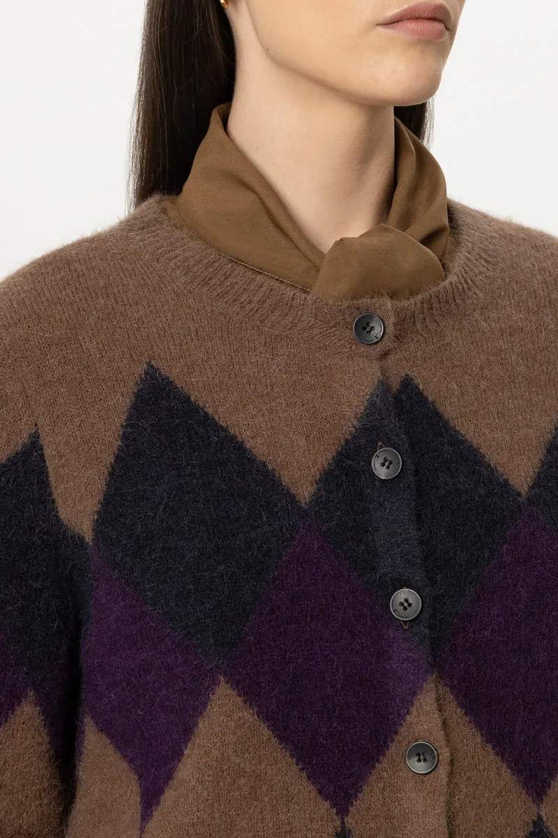 Luisa Cerano Damen Cardigan mit Muster Multi