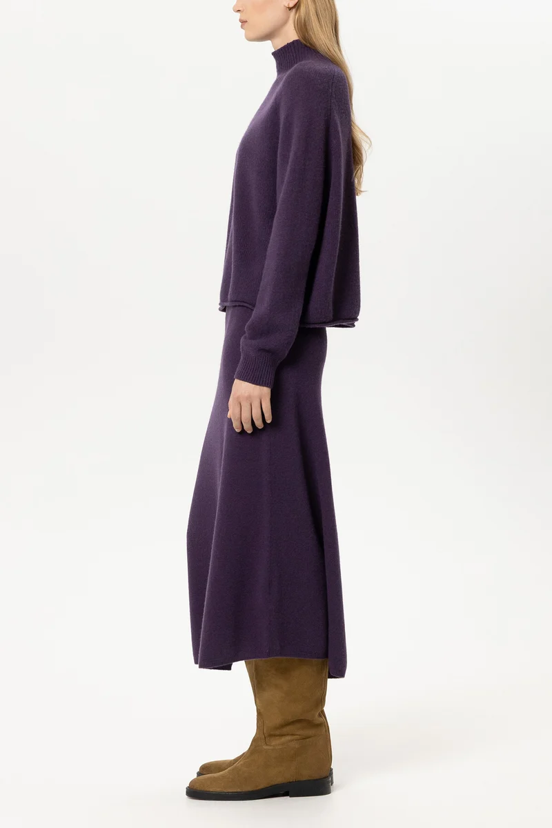 Luisa Cerano Damen Turtleneck aus Kaschmir-Mix Plum