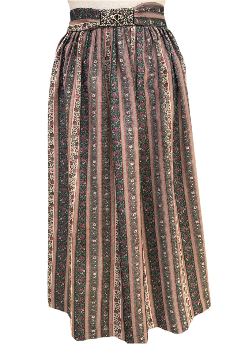 Dirndlschürze Berlin & Wolff grün/rosa 80cm
