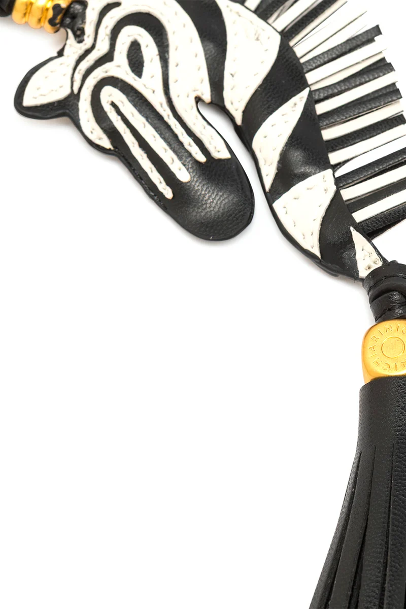 Gianni Chiarini Schlüsselanhänger Zebra Schwarz/Weiss