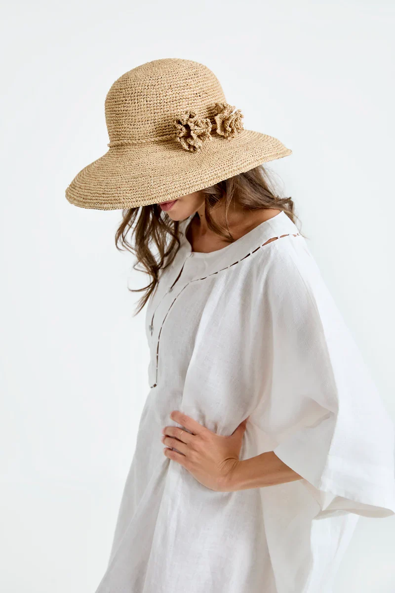 IBELIV Damen Strohhut Tahiti Beige