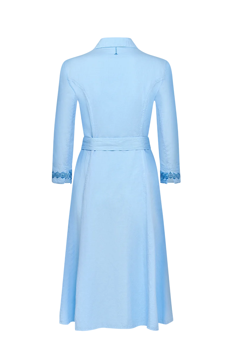 Hemdblusenkleid mit Modelstickerei