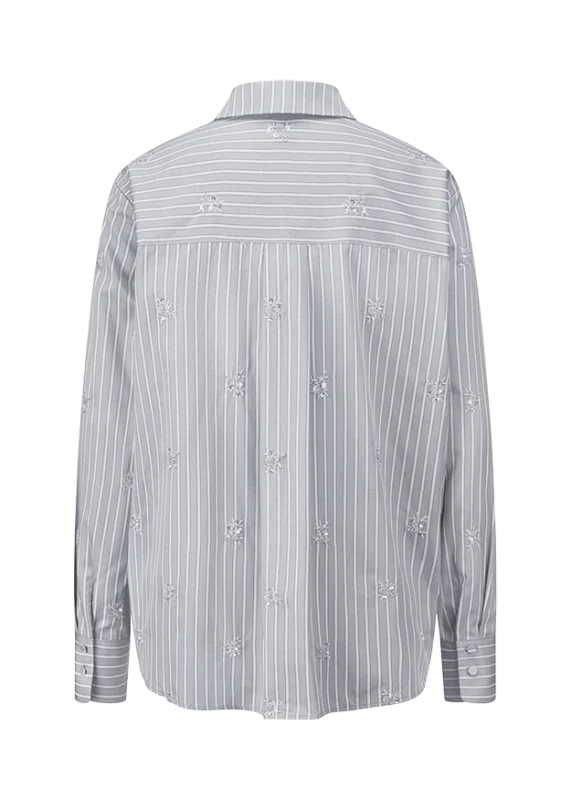 Riani Damen Bluse mit Stickerei Smoke Patterned