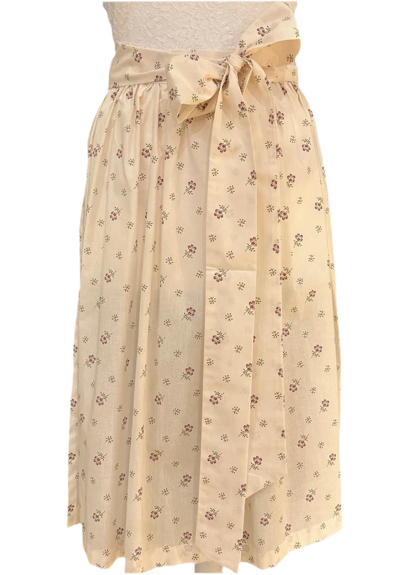 Dirndlschürze Goldstich creme Muster 65cm