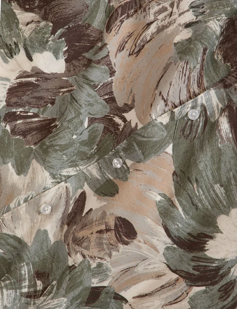 PAINTED PRINT SHIRT | OLIVE