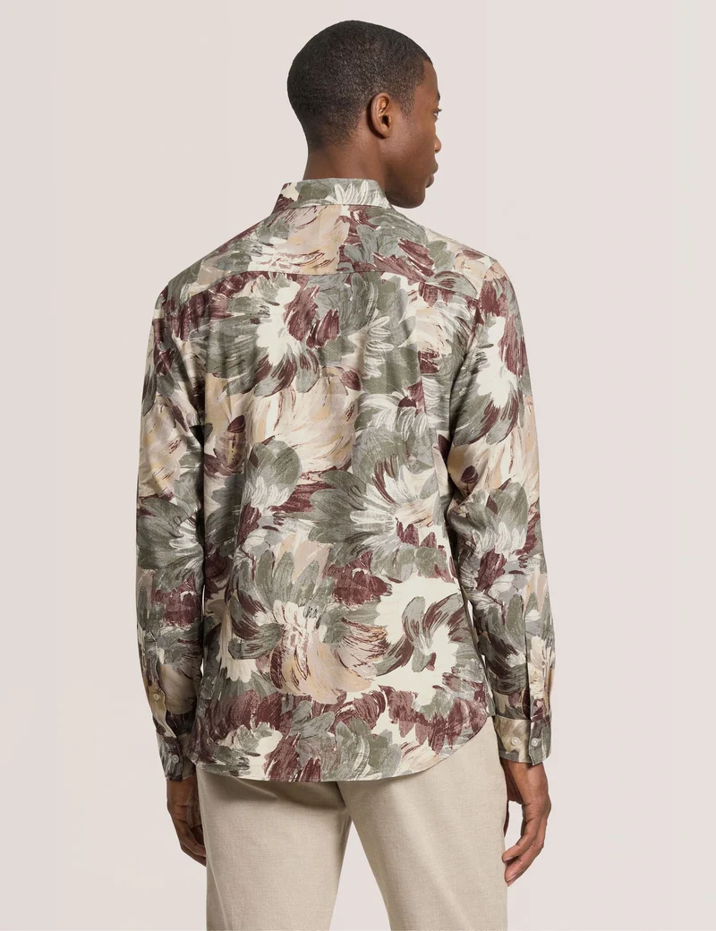 PAINTED PRINT SHIRT | OLIVE
