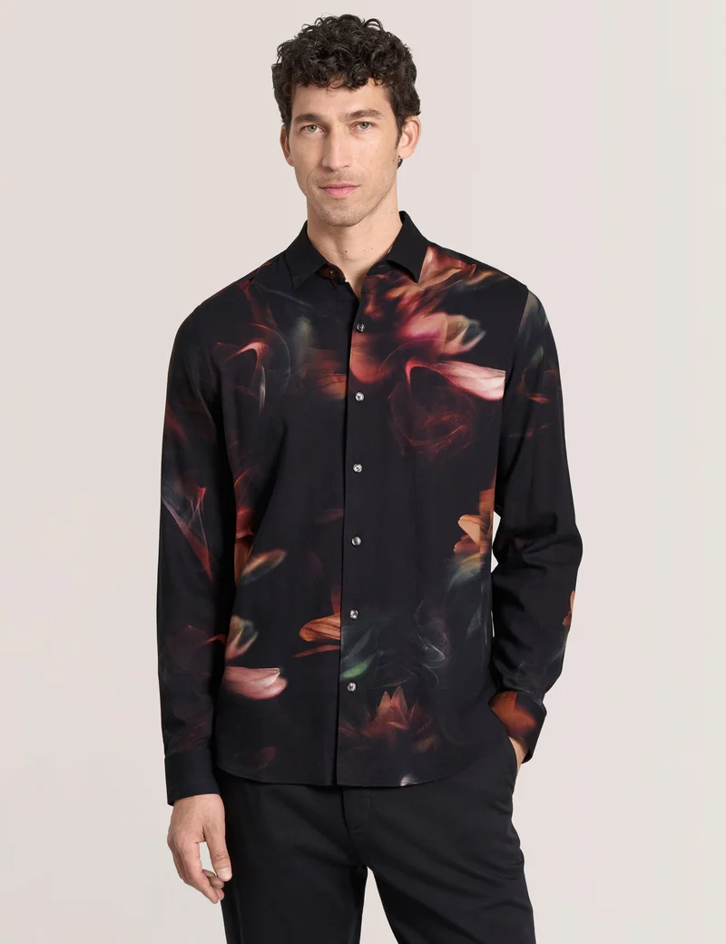 DARK PRINT SHIRT | NAVY