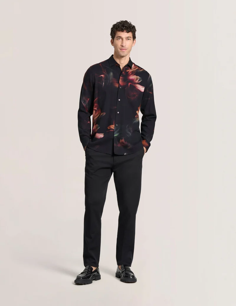 DARK PRINT SHIRT | NAVY