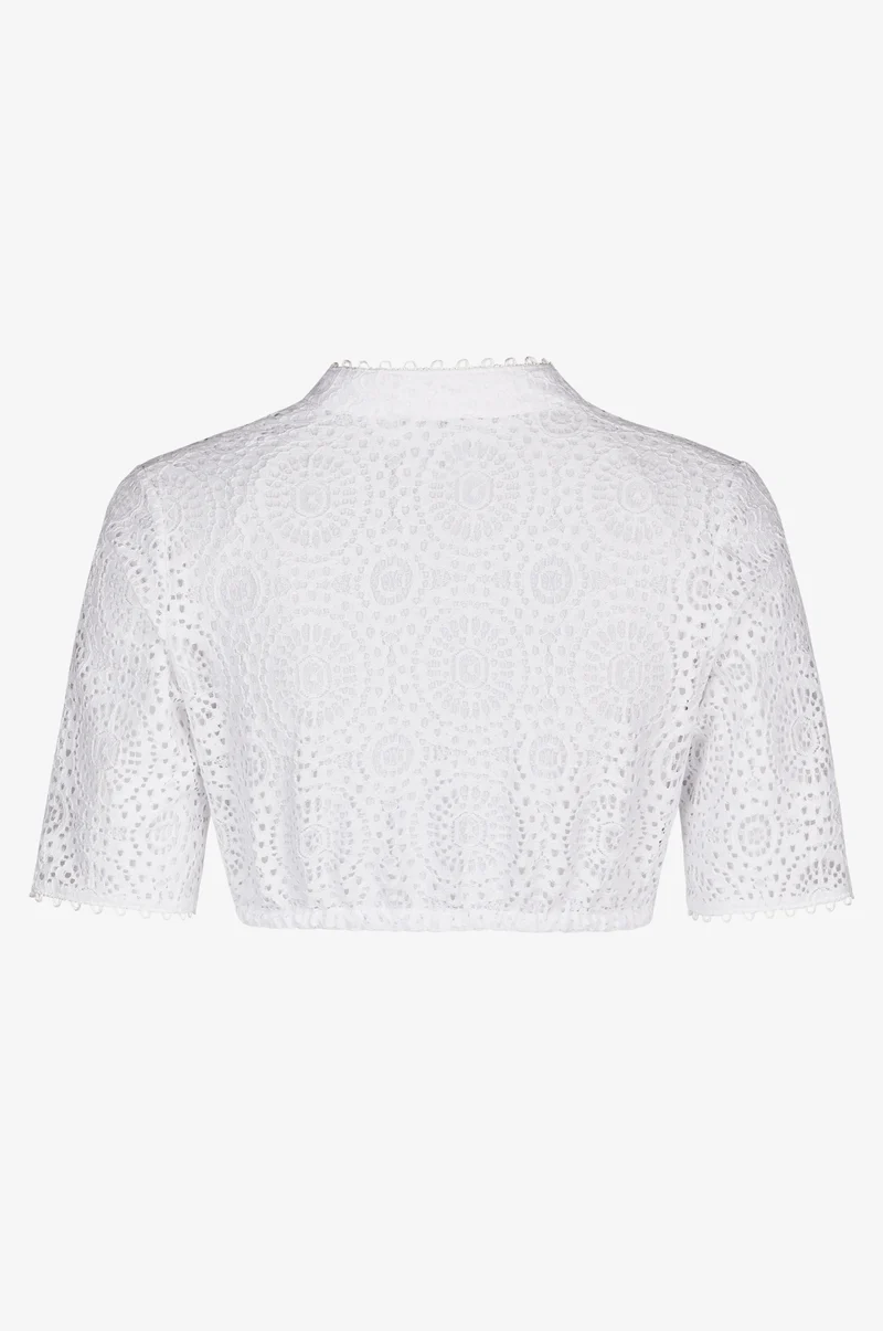 Dirndlbluse Suri mit Halbarm in weiß