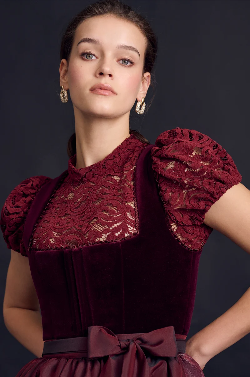 Bluse Pina in Bordeaux