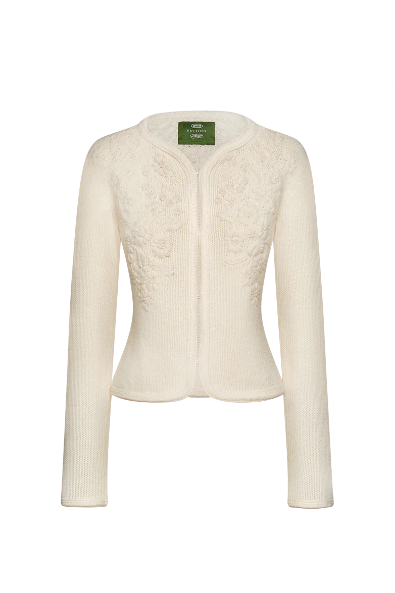Bouquet-Strickjacke
