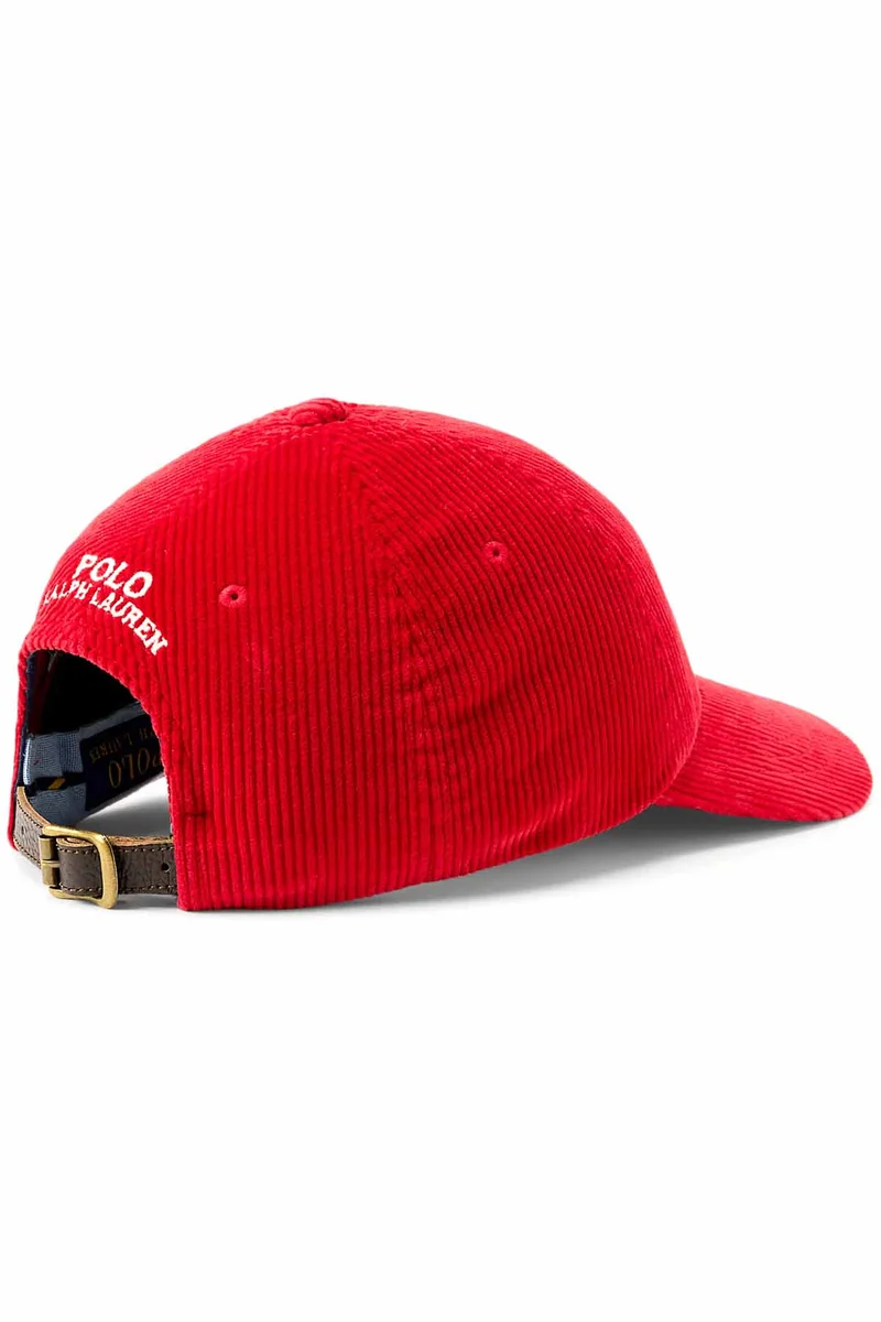 Polo Ralph Lauren Herren Schildmütze aus Kordsamt Red
