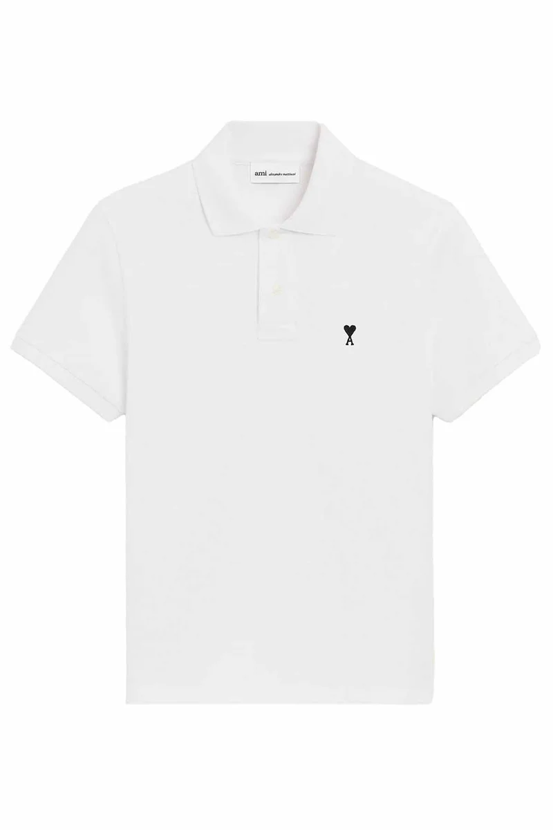 AMI Paris Herren Poloshirt Weiss