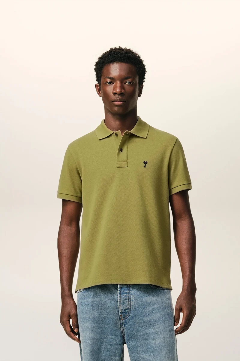 AMI Paris Herren Poloshirt Matcha