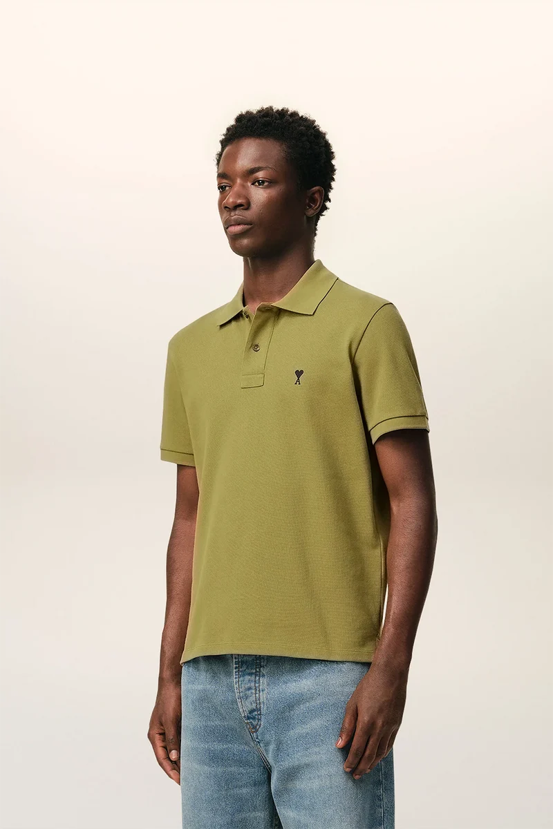 AMI Paris Herren Poloshirt Matcha