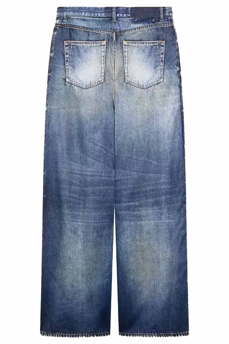 Golden Goose Damen Boyfriend-Hose in Denim Optik Blau