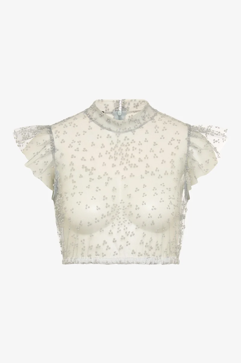 Dirndlbluse Heiki in Grau