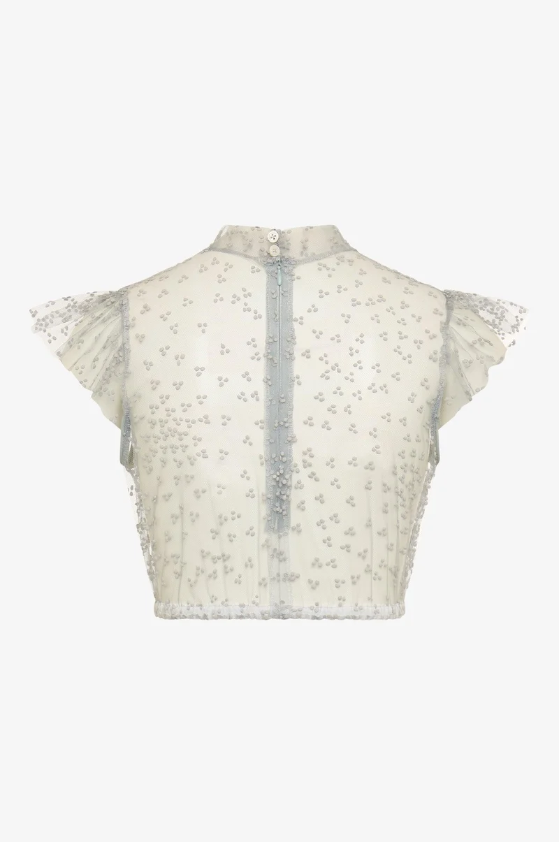 Dirndlbluse Heiki in Grau