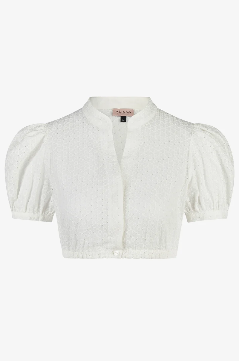 Dirndlbluse Gini in Weiß