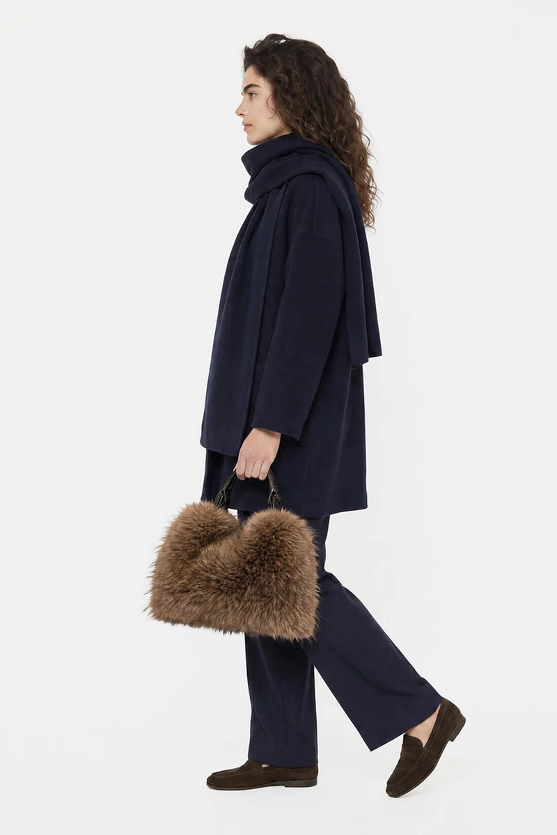 Gianni Chiarini Damen Handtasche Dua aus Kunstpelz Espresso