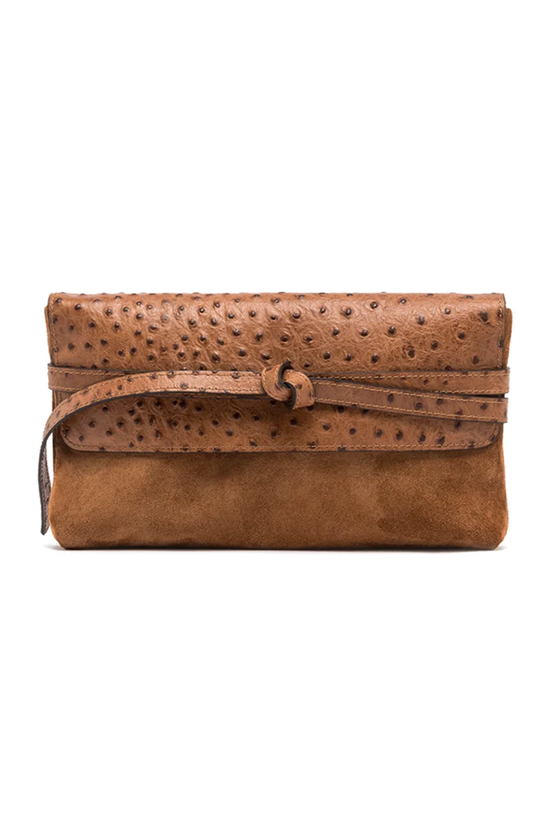 Gianni Chiarini Damen Clutch Belty Cognac