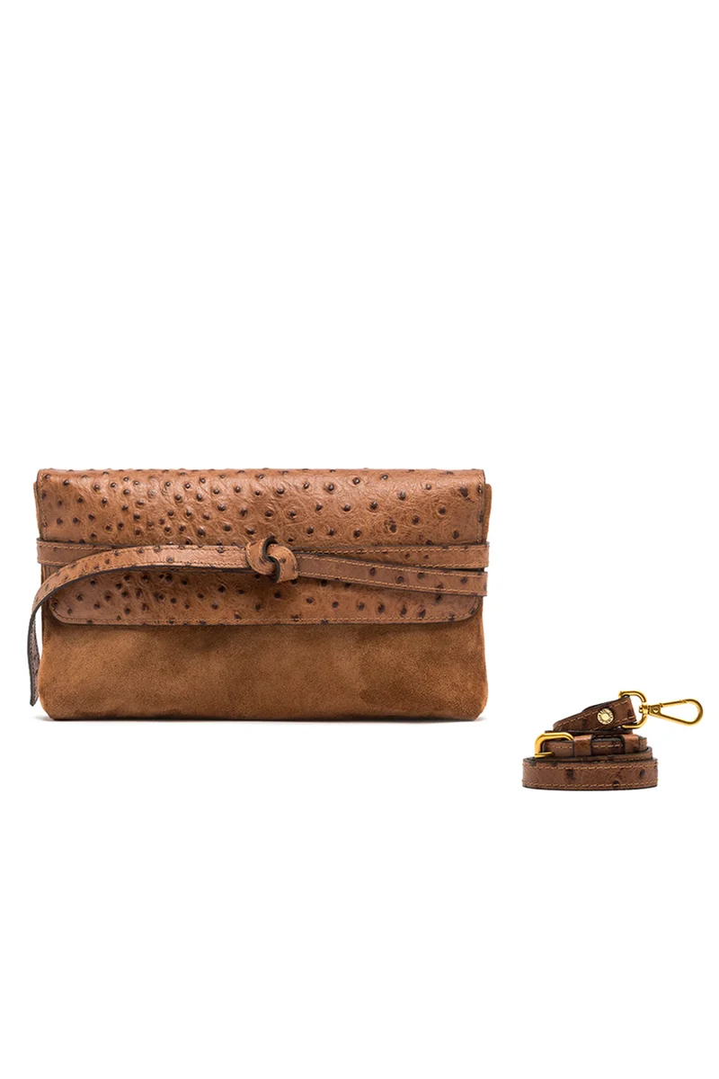 Gianni Chiarini Damen Clutch Belty Cognac