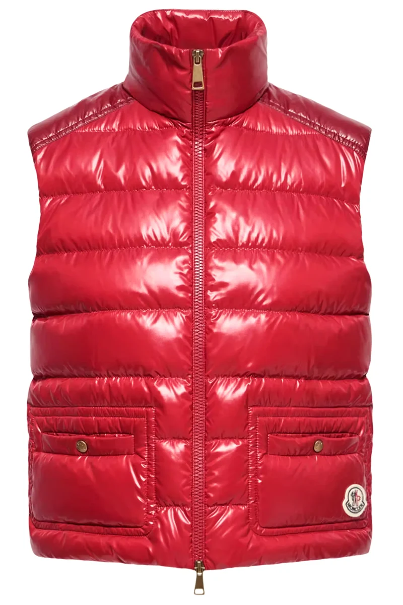Moncler Damen Daunenweste Frelon Rot
