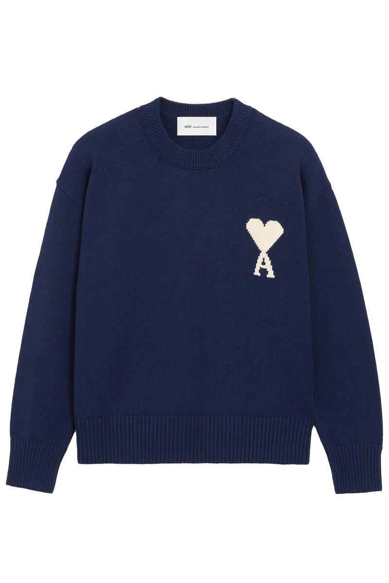 AMI Paris Herren Strickpullover Tinte