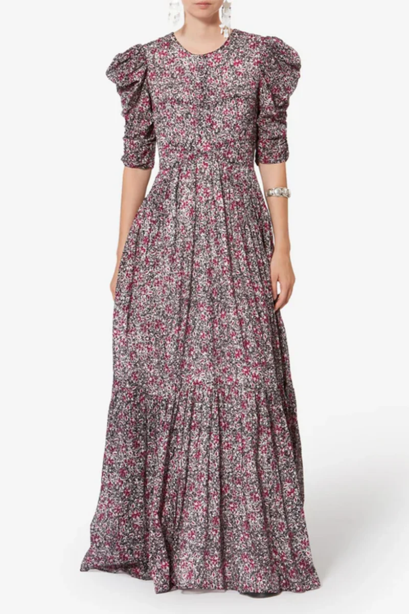 Isabel Marant Étoile Damen Maxikleid Sichellia Crushed Berry