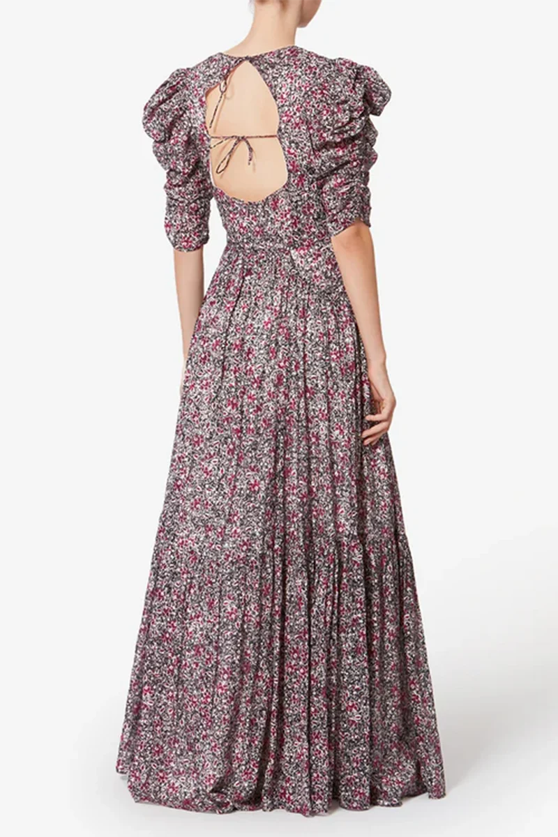 Isabel Marant Étoile Damen Maxikleid Sichellia Crushed Berry