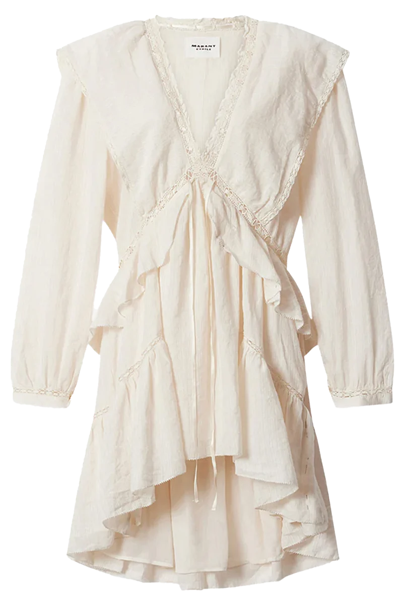 Isabel Marant Étoile Damen Kleid Damya Natur-Weiss