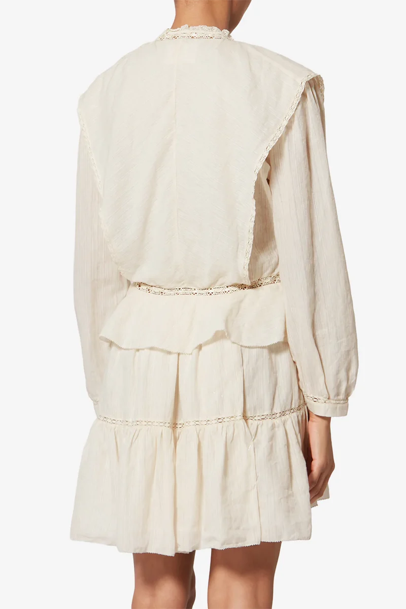 Isabel Marant Étoile Damen Kleid Damya Natur-Weiss