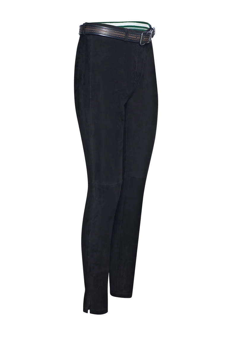 Leder-Jeans